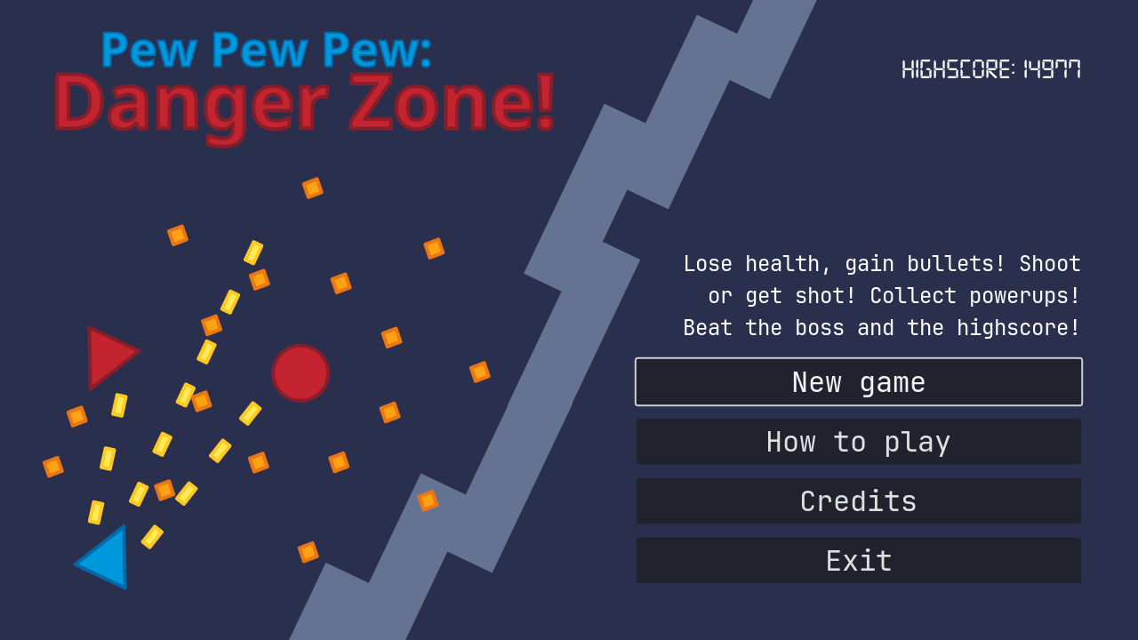 Screenshot of the final menu, with the new &ldquo;how to play&rdquo; option
