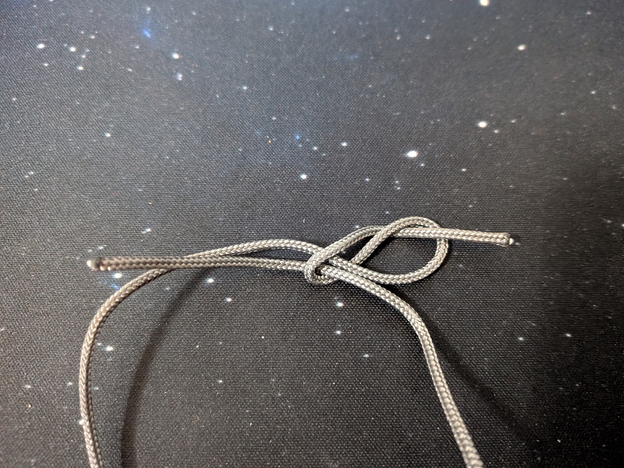 Close-up of how I tied the figure 8 knot